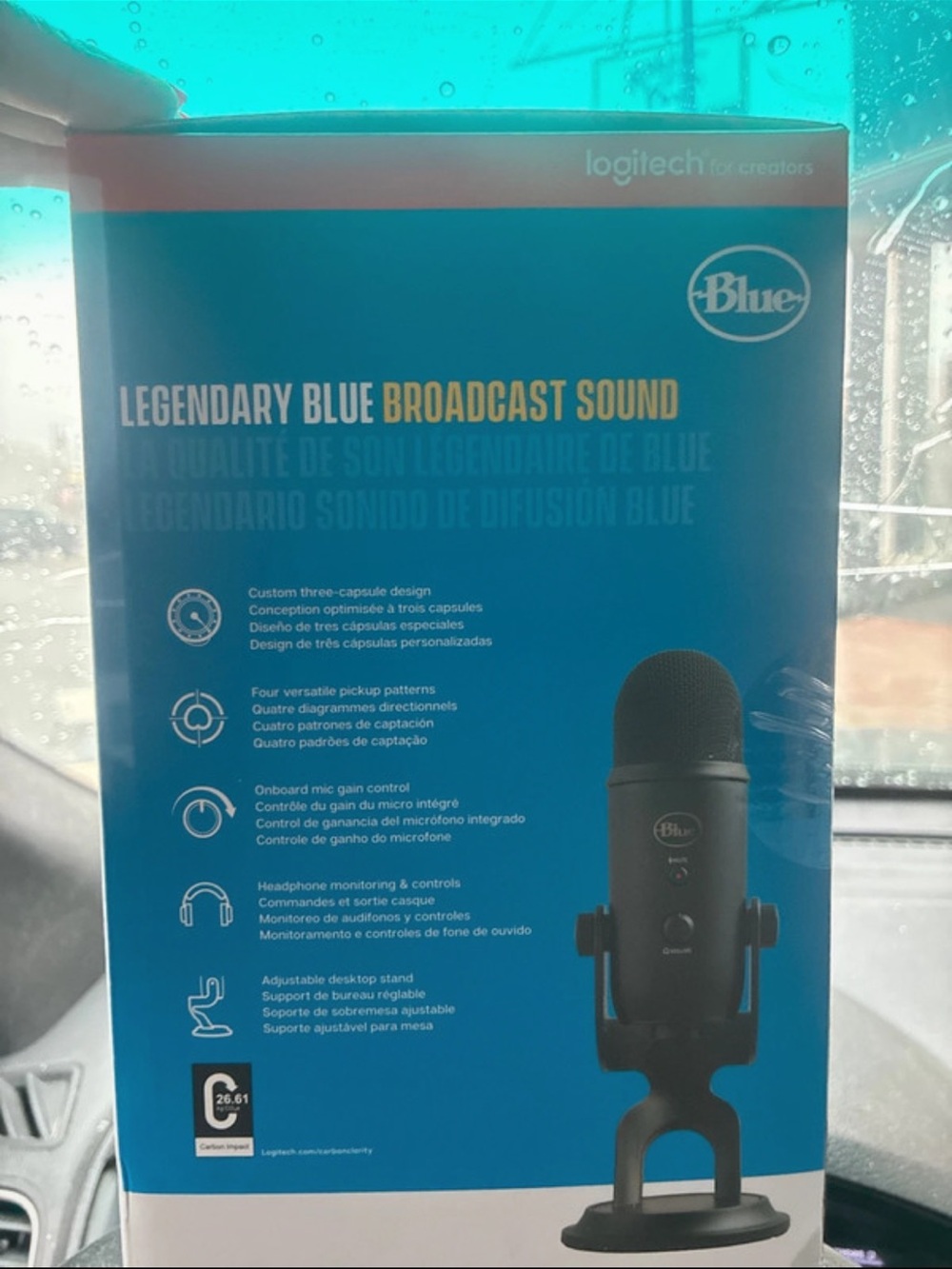 Logitech Blue USB Microphone - Black and Blue Box